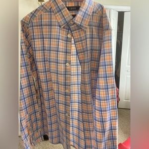 Very nice blue and orange izod buttons down